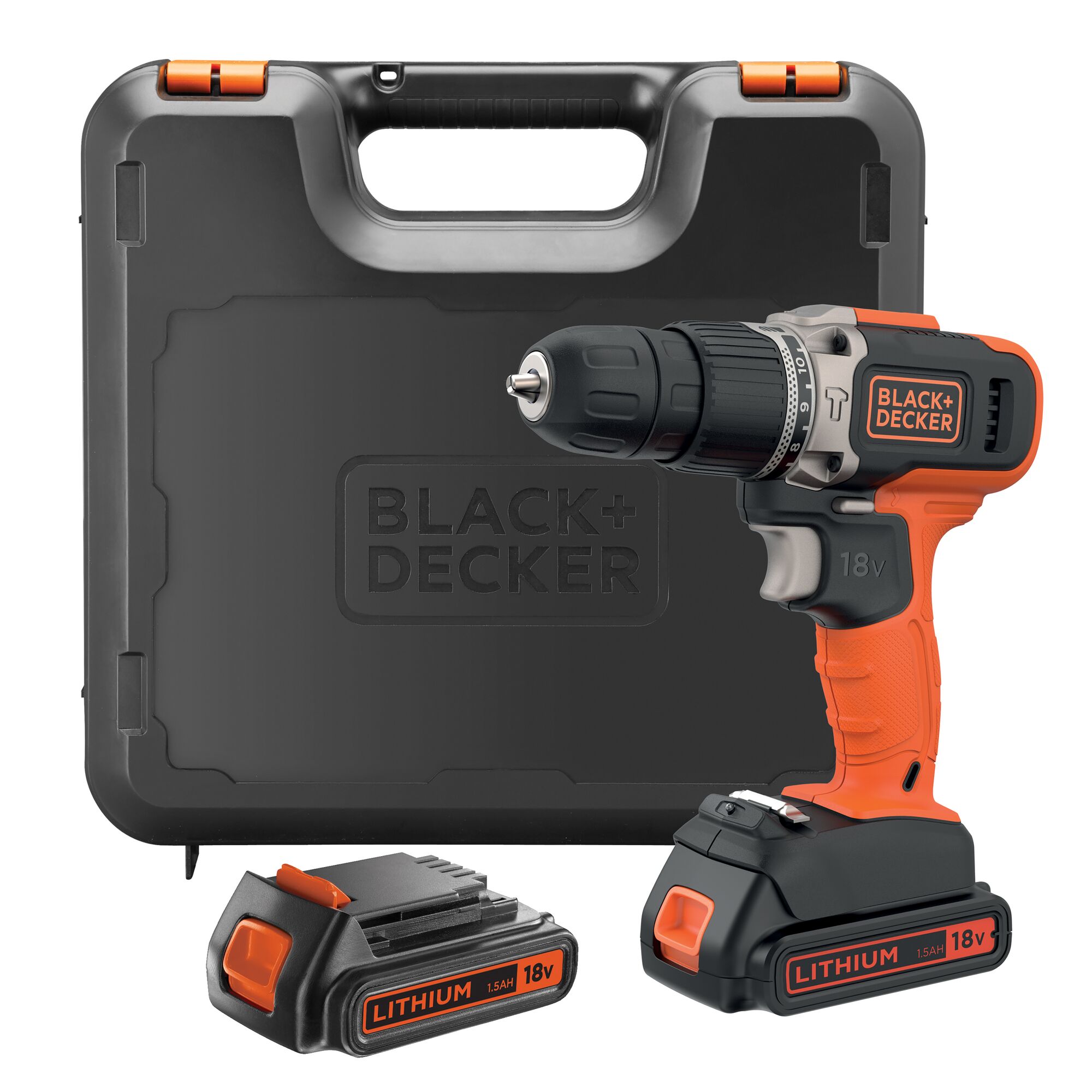BLACK DECKER BCD003C2K 18v Drill driver 10mm keyless chuc